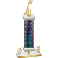 Premium Single Black Carbon Fiber Year Golf Trophy
