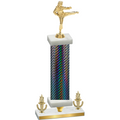 Premium Single Black Carbon Fiber Victory Karate Trophy
