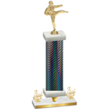 Premium Single Black Carbon Fiber Third Place Karate Trophy