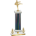 Premium Single Black Carbon Fiber Victory Karate Trophy