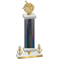 Premium Single Black Carbon Fiber Victory Baseball Trophy