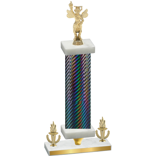 Premium Single Black Carbon Fiber Victory Academics Trophy