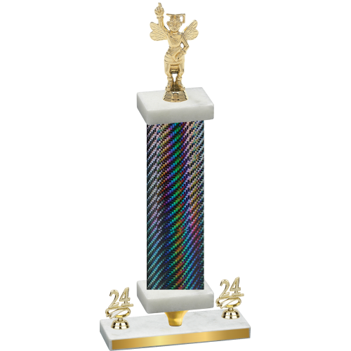 Premium Single Black Carbon Fiber Year Academics Trophy