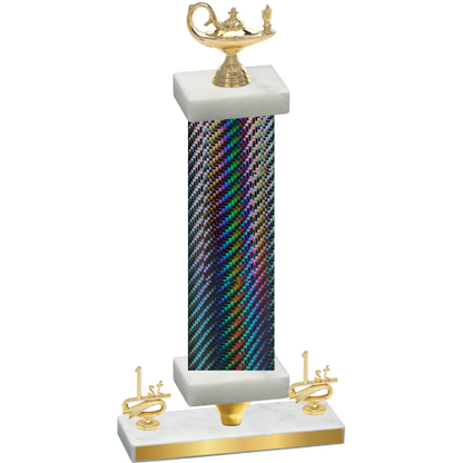 Premium Single Black Carbon Fiber First Place Academics Trophy