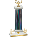 Premium Single Black Carbon Fiber Second Place Academics Trophy