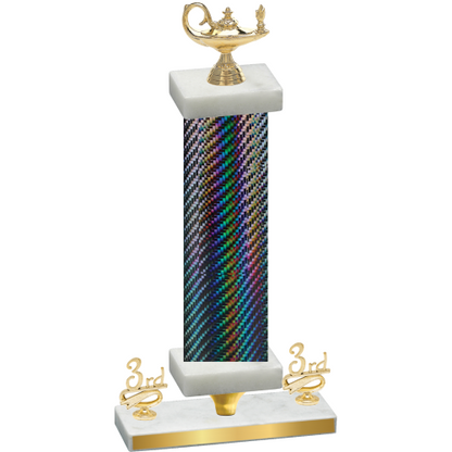 Premium Single Black Carbon Fiber Third Place Academics Trophy