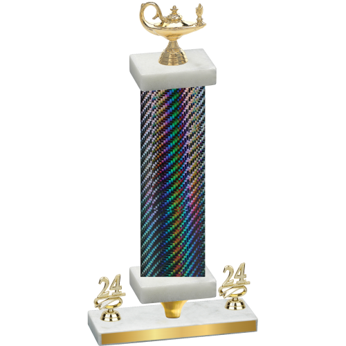 Premium Single Black Carbon Fiber Year Academics Trophy