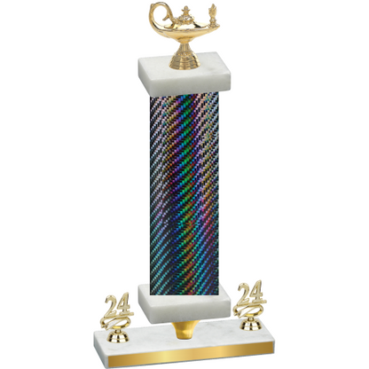 Premium Single Black Carbon Fiber Year Academics Trophy