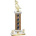 Premium Single Flag USA Year Football Trophy