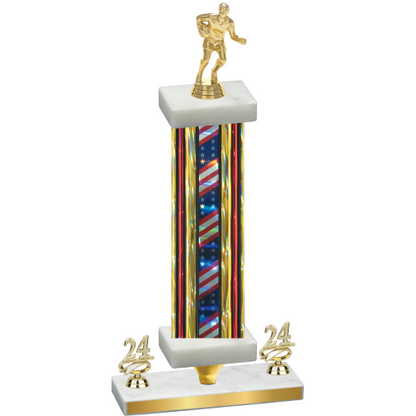 Premium Single Flag USA Year Rugby Trophy