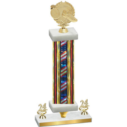 Premium Single Flag USA Year Running Trophy