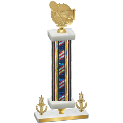 Premium Single Flag USA Victory Tennis Trophy