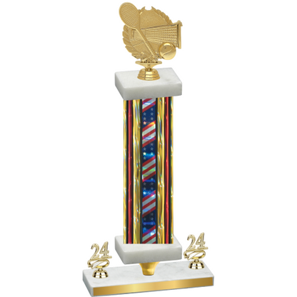 Premium Single Flag USA Year Tennis Trophy