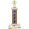Premium Single Flag USA Third Place Wrestling Trophy