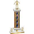 Premium Single Flag USA Year Wrestling Trophy