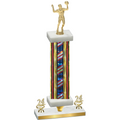Premium Single Flag USA Year Volleyball Trophy