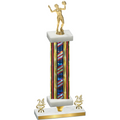 Premium Single Flag USA Year Volleyball Trophy