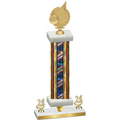 Premium Single Flag USA Year Volleyball Trophy