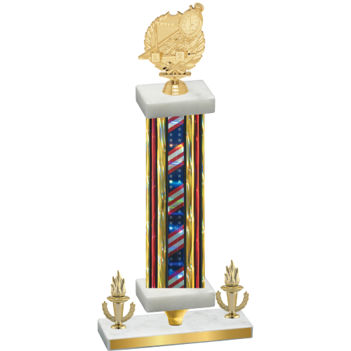 Premium Single Flag USA Victory Swimming Trophy
