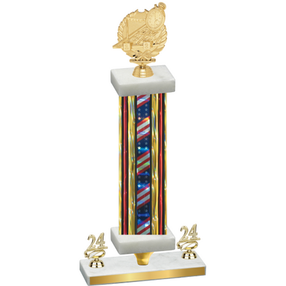 Premium Single Flag USA Year Swimming Trophy