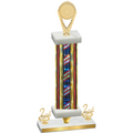 Premium Single Flag USA Second Place Insert Trophy
