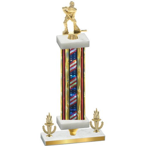 Premium Single Flag USA Victory Hockey Trophy