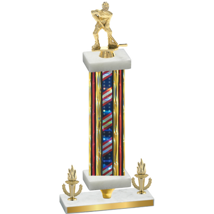 Premium Single Flag USA Victory Hockey Trophy