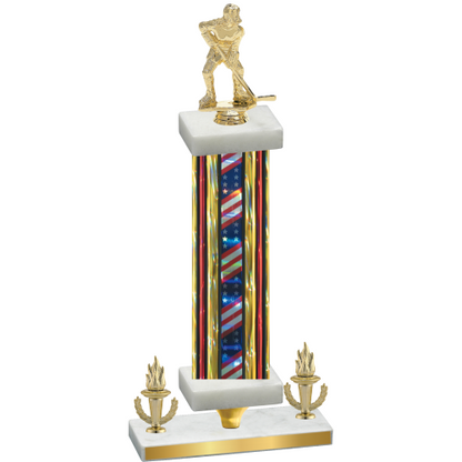 Premium Single Flag USA Victory Hockey Trophy