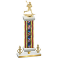 Premium Single Flag USA Victory Lacrosse Trophy