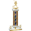 Premium Single Flag USA Year Lacrosse Trophy