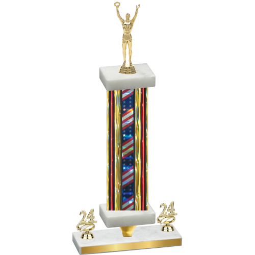 Premium Single Flag USA Year Victory Trophy