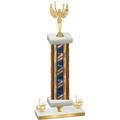 Premium Single Flag USA First Place Victory Trophy