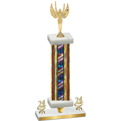 Premium Single Flag USA Year Victory Trophy