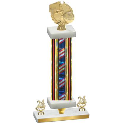 Premium Single Flag USA Year Basketball Trophy