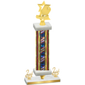 Premium Single Flag USA Second Place Pickleball Trophy