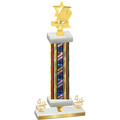 Premium Single Flag USA Fourth Place Pickleball Trophy
