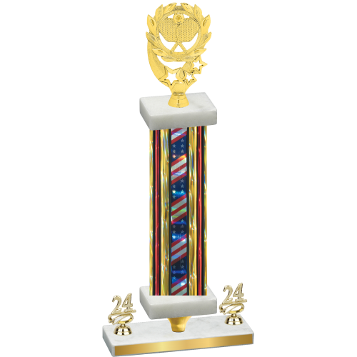 Premium Single Flag USA Year Pickleball Trophy