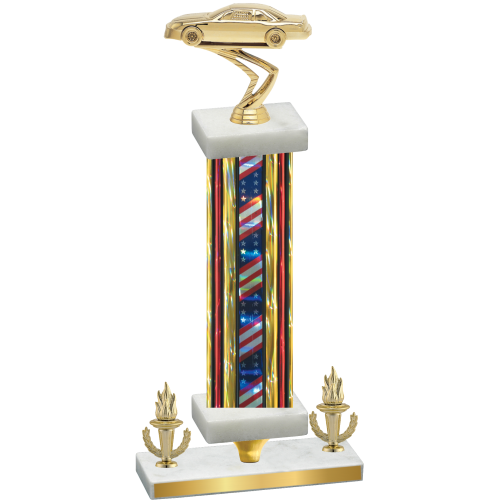 Premium Single Flag USA Victory Cars Trophy