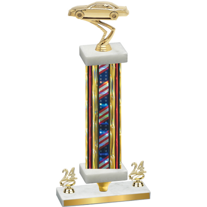 Premium Single Flag USA Year Cars Trophy