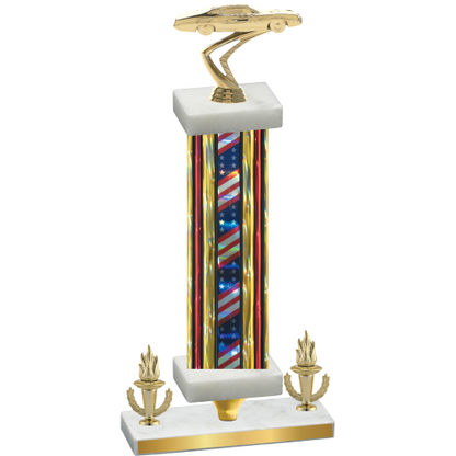 Premium Single Flag USA Victory Cars Trophy