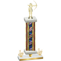 Premium Single Flag USA Third Place Archery Trophy