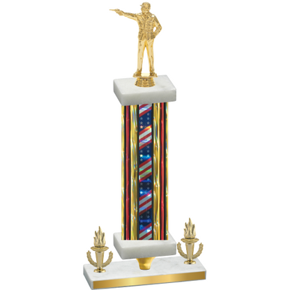 Premium Single Flag USA Victory Shooter Trophy