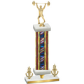 Premium Single Flag USA Victory Weights Trophy
