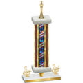 Premium Single Flag USA Third Place Chess Trophy