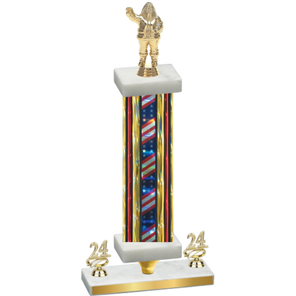 Premium Single Flag USA Year Holiday Trophy