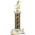 Premium Single Flag USA Year Flag Football Trophy