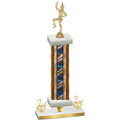 Premium Single Flag USA Second Place Majorette Trophy