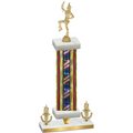 Premium Single Flag USA Victory Majorette Trophy