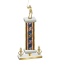 Premium Single Flag USA Victory Golf Trophy