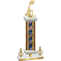 Premium Single Flag USA Victory Golf Trophy